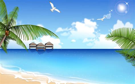 Cartoon Beach Wallpapers - Top Free Cartoon Beach Backgrounds - WallpaperAccess