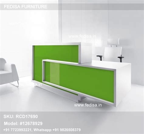 Office Reception Desk Blue Reception Desk Modern Front Desk Reception ...