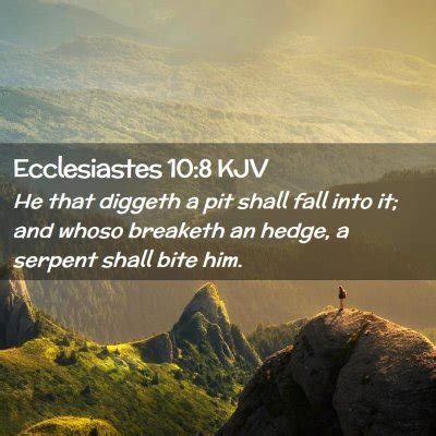 Ecclesiastes 10:8 KJV Bible Verse Images