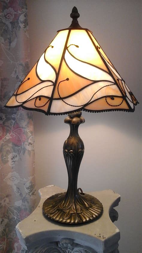 Stained glass lamp shade with custom base | Stained glass lamp shades, Stained glass lamps ...