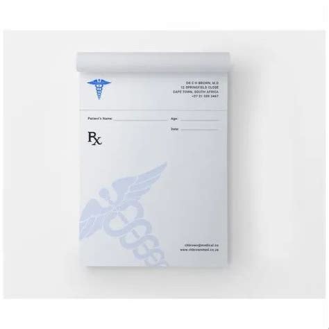 Paper Hardbound Printed Doctor Prescription Pad, Size: 11 x 8.5 Inches, 50 Pages at Rs 10/piece ...