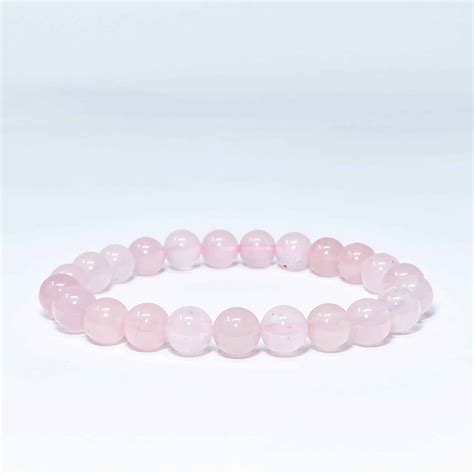 Rose Quartz Bead Bracelet | Natural Stones Jewelry 35% Sale