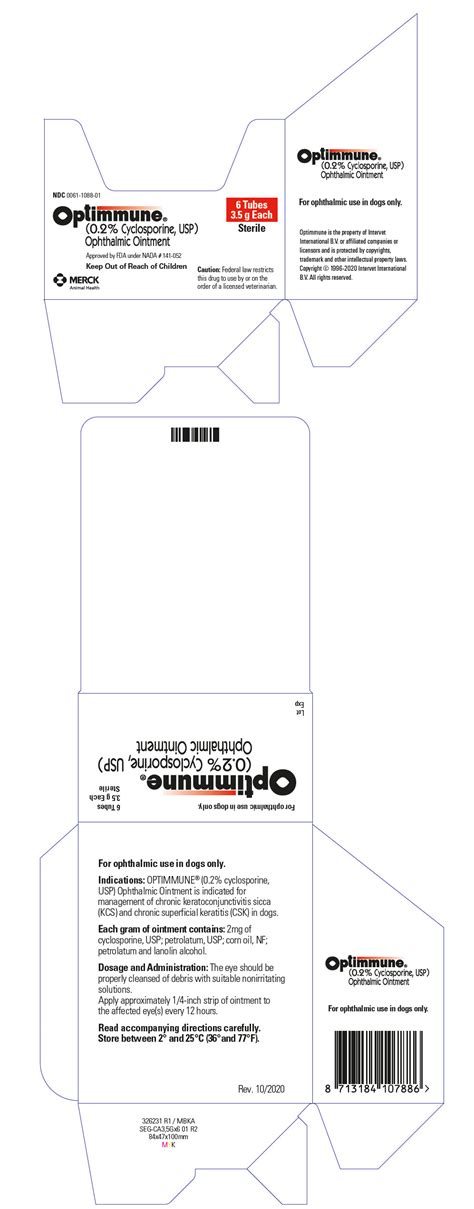 Optimmune Ophthalmic - Merck Sharp & Dohme Corp.: Veterinary Package Insert