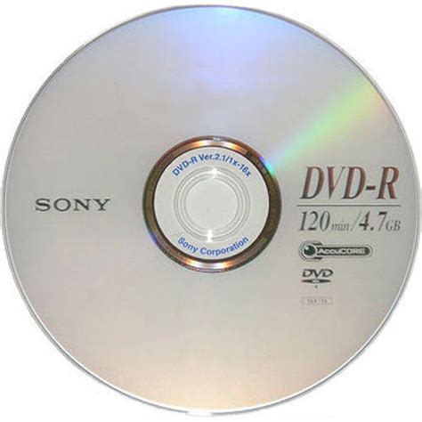 15 SONY Blank DVD-R DVDR Silver Logo Branded 16X 4.7GB 120min Media ...