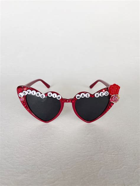 Taylor Swift Sunglasses in My Red Era Red Era - Etsy