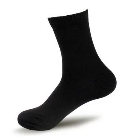 Unisex Plain Black Cotton Socks at Rs 19/pair in Surat | ID: 2850955446012