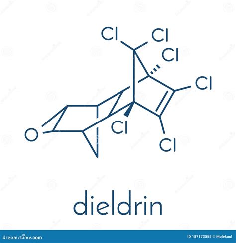 Dieldrin Pesticide Molecule. Insecticide That Persists For Very Long ...