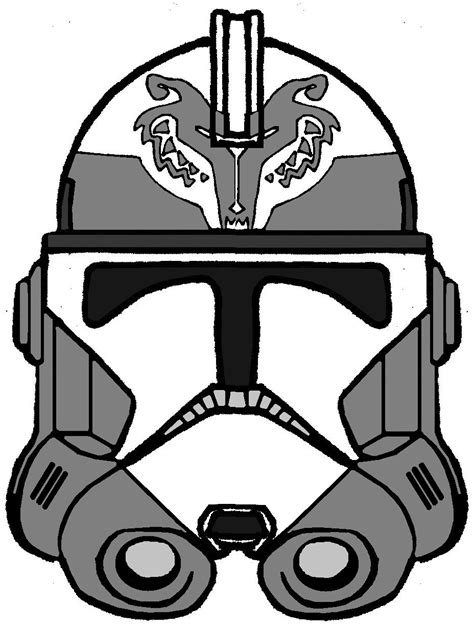 Clone Trooper Helmet Drawing at GetDrawings | Free download