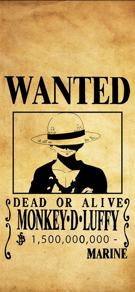 Luffy Wanted Poster Wallpapers - Wallpaper Cave