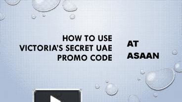 PPT – How To Use Victorias Secret Promo Code UAE PowerPoint ...