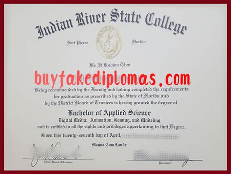 Fake Indian River State College Degree | Buy Fake Diplomas, High School ...