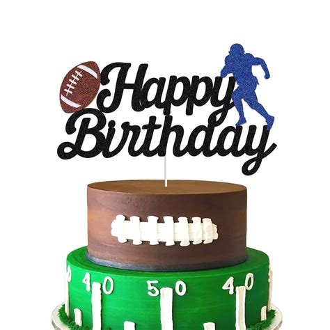 Buy Football Cake Topper - Happy Birthday Cake Topper for Football / Rugby / Sport theme ...