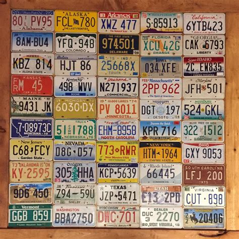 Complete 50 State US License Plate Collection in Good Condition - Etsy | License plate, Sign ...