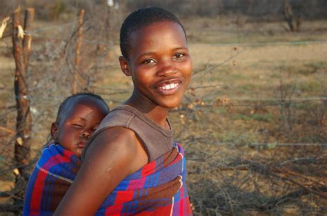 Botswana People and Culture | Girl and child in a small village outside ...