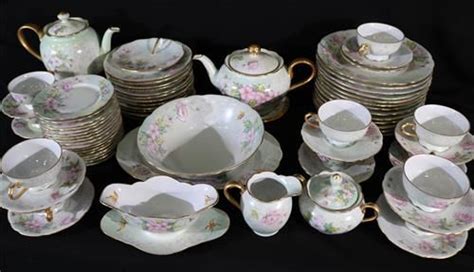 67 pieces of hand painted china, Apple blossom pattern - Mar 11, 2023 | Stevens Auction Company ...