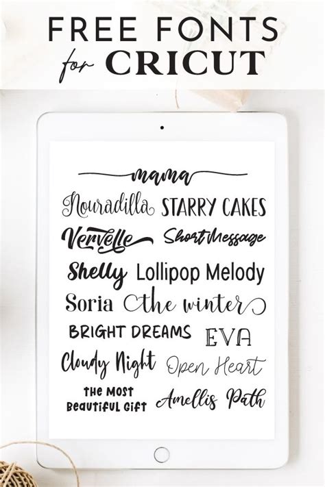 15 of The Best Free Fonts for Cricut