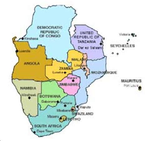 Zimbabwe On Map Of Africa