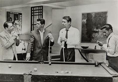 The Rat Pack, Frank Sinatra, Dean Martin, Peter Lawford e Sammy David Jr., ca. 1960 ...