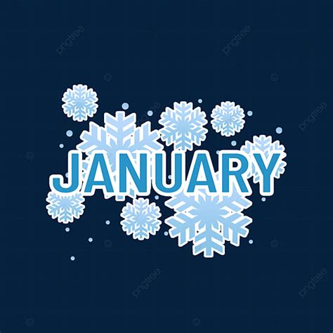 Blue Snowflake Clipart Transparent PNG Hd, January Clipart Blue Snowflake, January Clipart ...