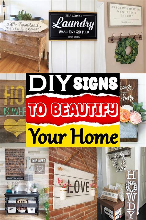 40 DIY Signs To Make For Your Cute Home - DIYnCrafty