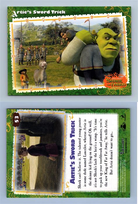 Artie's Sword Trick #53 Shrek The Third 2007 Inkworks Trading Card