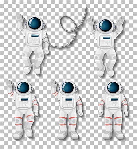 Astronaut cartoon character set 3227773 Vector Art at Vecteezy