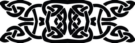 Free Clipart of a black and white celtic knot border