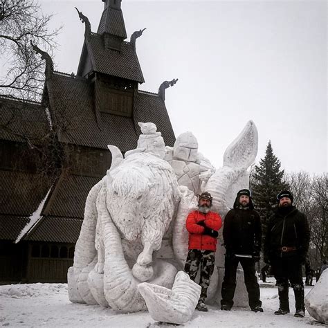 Trio of North Dakota snow sculpting artists chisel their way to ...