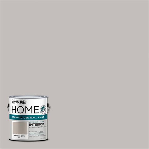 Rust-Oleum Home 1 gal. Natural Gray Flat Interior Wall Paint-367202 ...