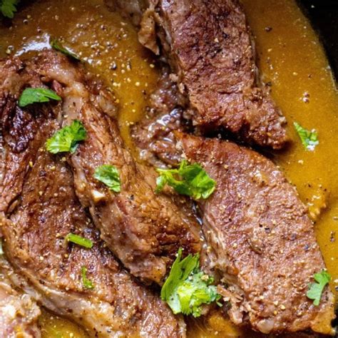 Slow Cooker Chuck Roast Steaks in Gravy - Sweet Cs Designs