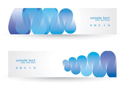 Funky Blue Banner Set Vector 80773 Vector Art at Vecteezy