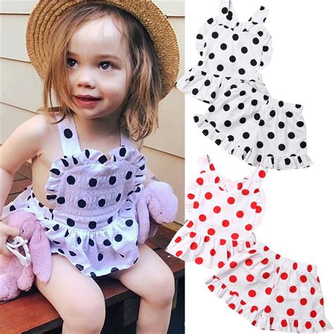 Baby Girl Swimwear Cute Dot Swimwear For Toddlers Bikini Set Newborn ...