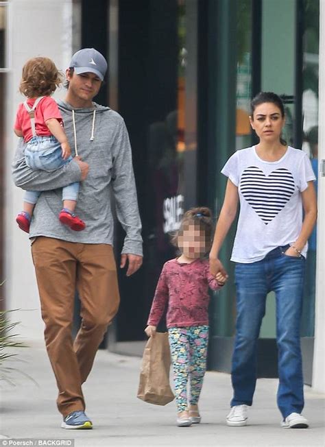 Mila Kunis and Ashton Kutcher keep it casual as they enjoy weekend out with kids in Beverly ...