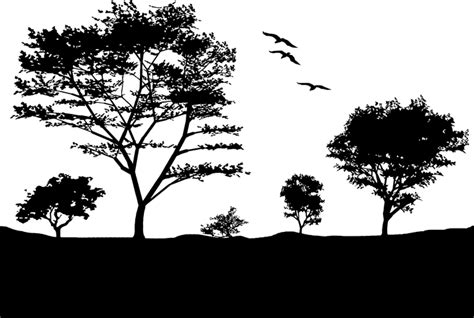 Nature Silhouette Vector at Vectorified.com | Collection of Nature ...