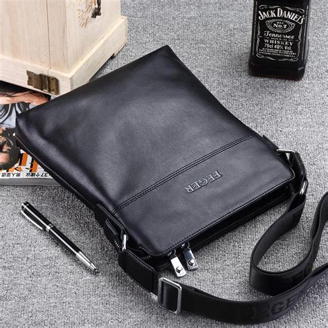 FEGER New Arrival Genuine Leather Men Bag Business Messenger Bag ...