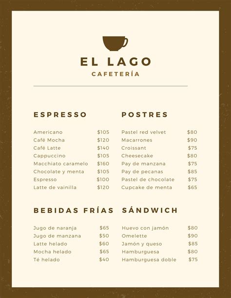 Plantillas para menús de cafeterías gratis | Canva