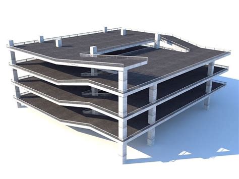 Multi - Storey Car Park - Floor Parking 3D asset | Parking design, Car park design, Parking building