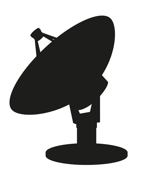 satellite dish black silhouette vector illustration 489049 Vector Art ...