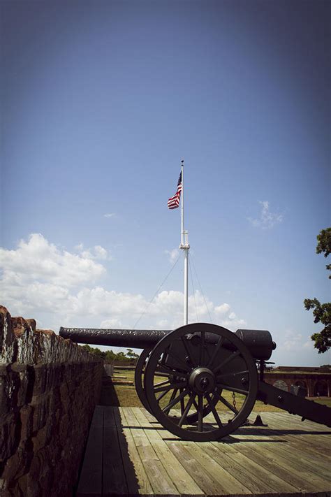 Fort Pulaski Cannon And Flag Photograph by Greg and Chrystal Mimbs - Fine Art America