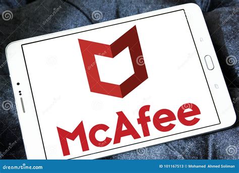 McAfee company logo editorial stock photo. Image of antiviruses - 101167513