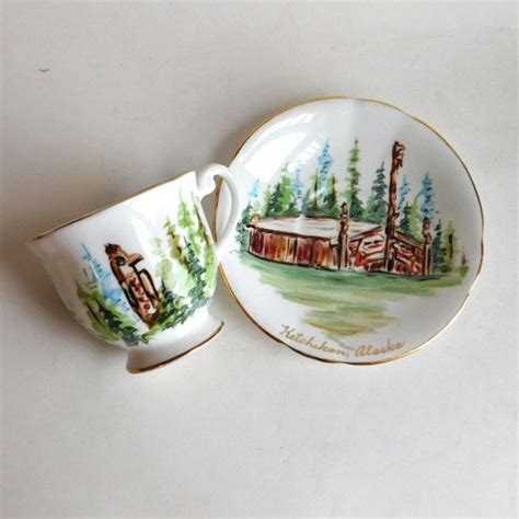 Vintage Ketchikan Alaska Souvenir Hand-Painted by vintagedazzle Ketchikan Alaska, Little Cup ...