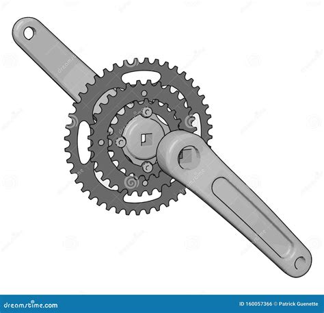 Grey Bike Chain Rings with Pedal Crank Arms Vector Illustration Stock Vector - Illustration of ...