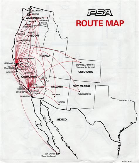 Southwest Airlines Route Map | Examples and Forms