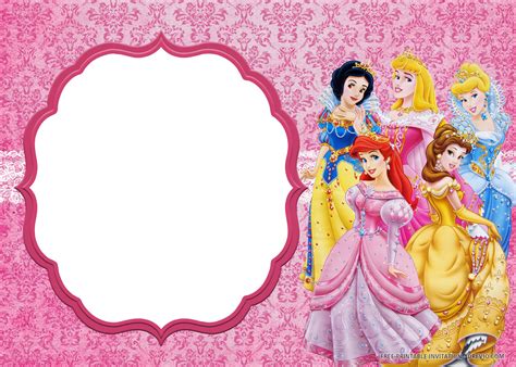 Disney Princess Printable Birthday Invitations