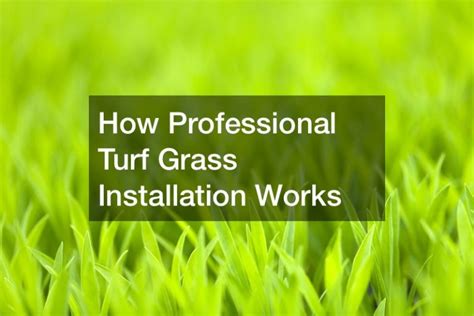 How Professional Turf Grass Installation Works