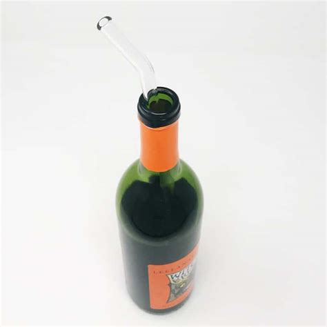 Reusable Clear Wine Bottle Straw | Glass Straws by Strawesome