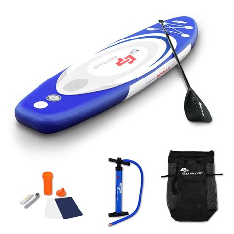 Goplus 11' Inflatable Stand up Paddle Board Surfboard SUP W/ Bag Adjustable Paddle Fin - Walmart.com