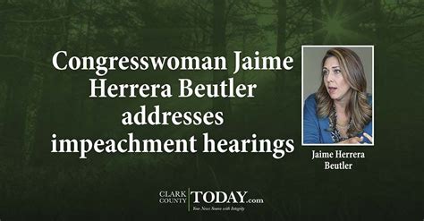 Congresswoman Jaime Herrera Beutler addresses impeachment hearings in ...