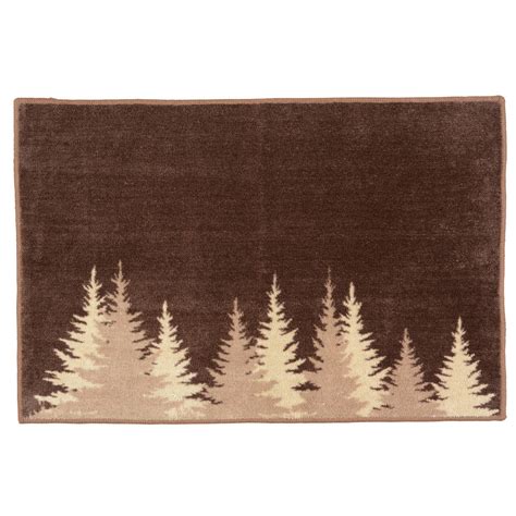 Pinewood Forest Bath Rug | Black Forest Decor