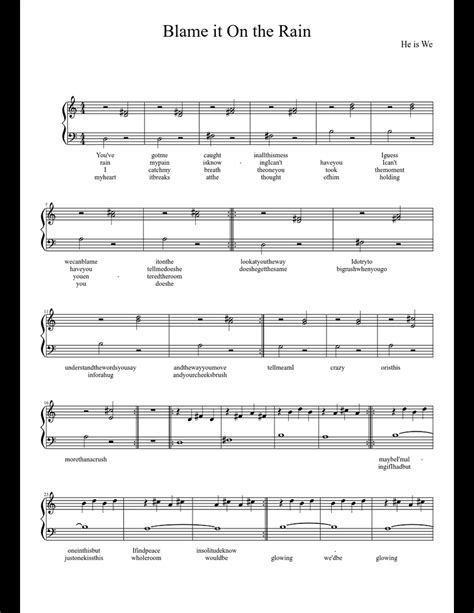 Blame it On the Rain sheet music download free in PDF or MIDI